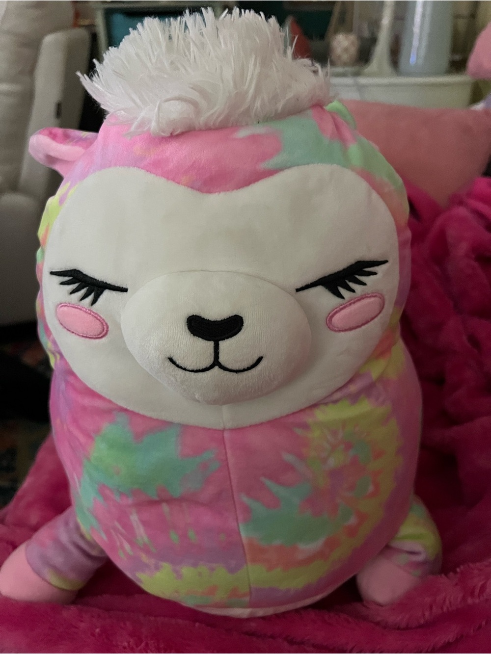 Squishmallows Tie-Dye Pastel Plush in Pink, Mint, Yellow Josie the llama